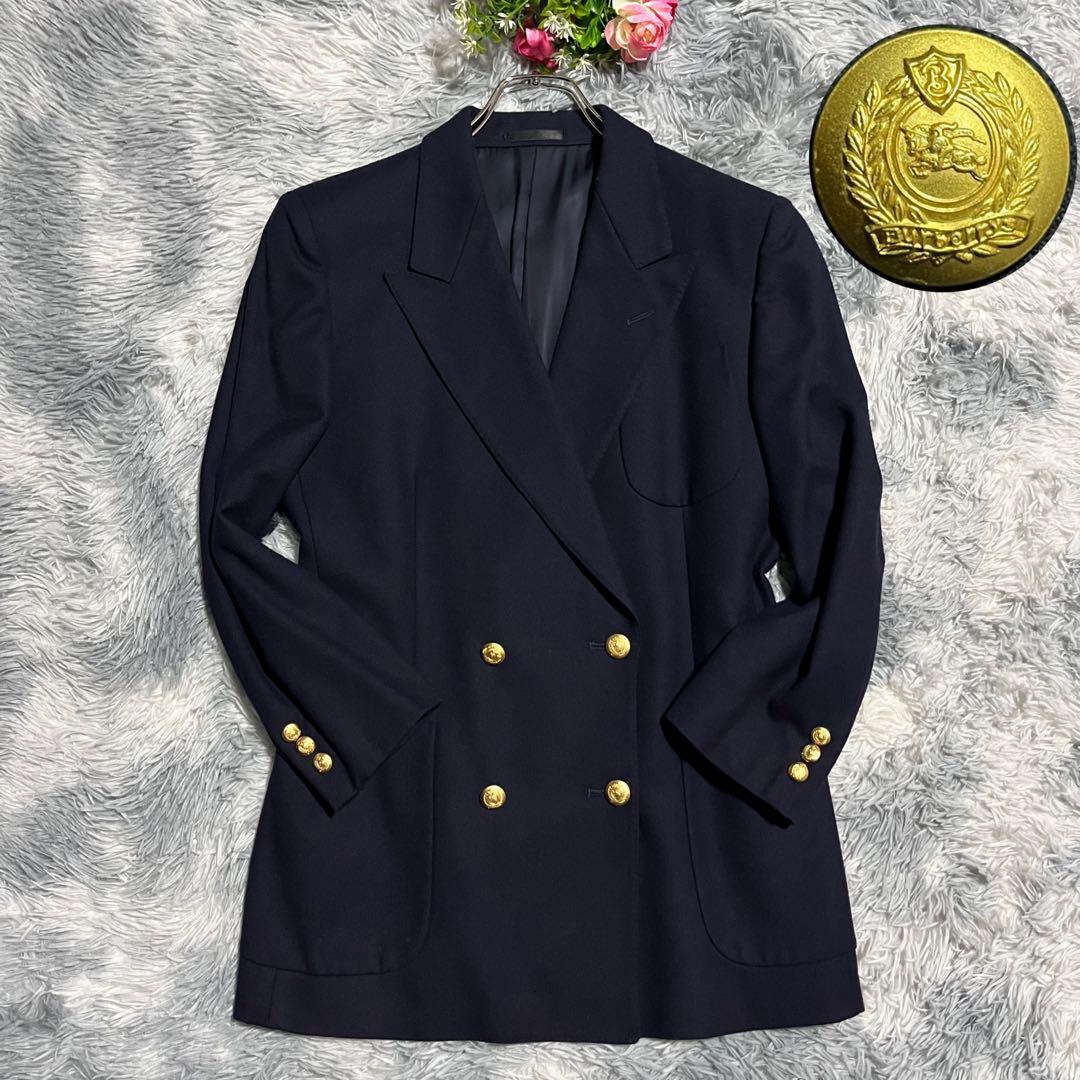 美品　Burberrys 紺ブレ　テーラードジャケット　　金ボタン　9AR