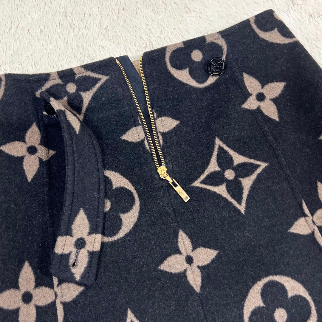 『極美品』LOUIS VUITTON ルイヴィトン モノグラム ウール スカート