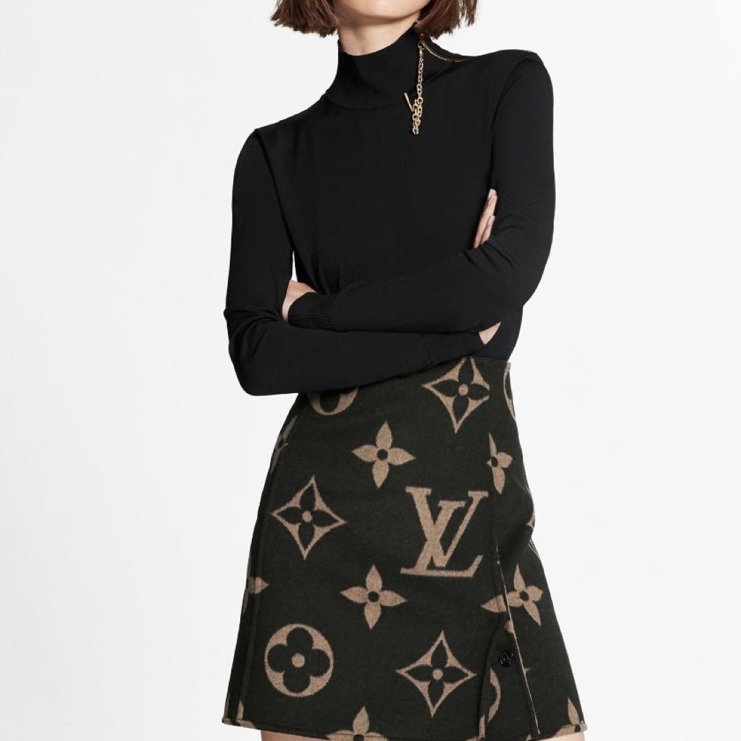 『極美品』LOUIS VUITTON ルイヴィトン モノグラム ウール スカート