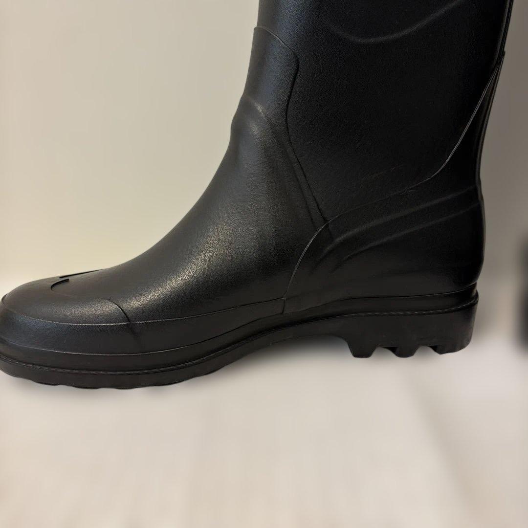 AIGLE 黒ロングブーツ 赤トップバンド 25.5~26.0