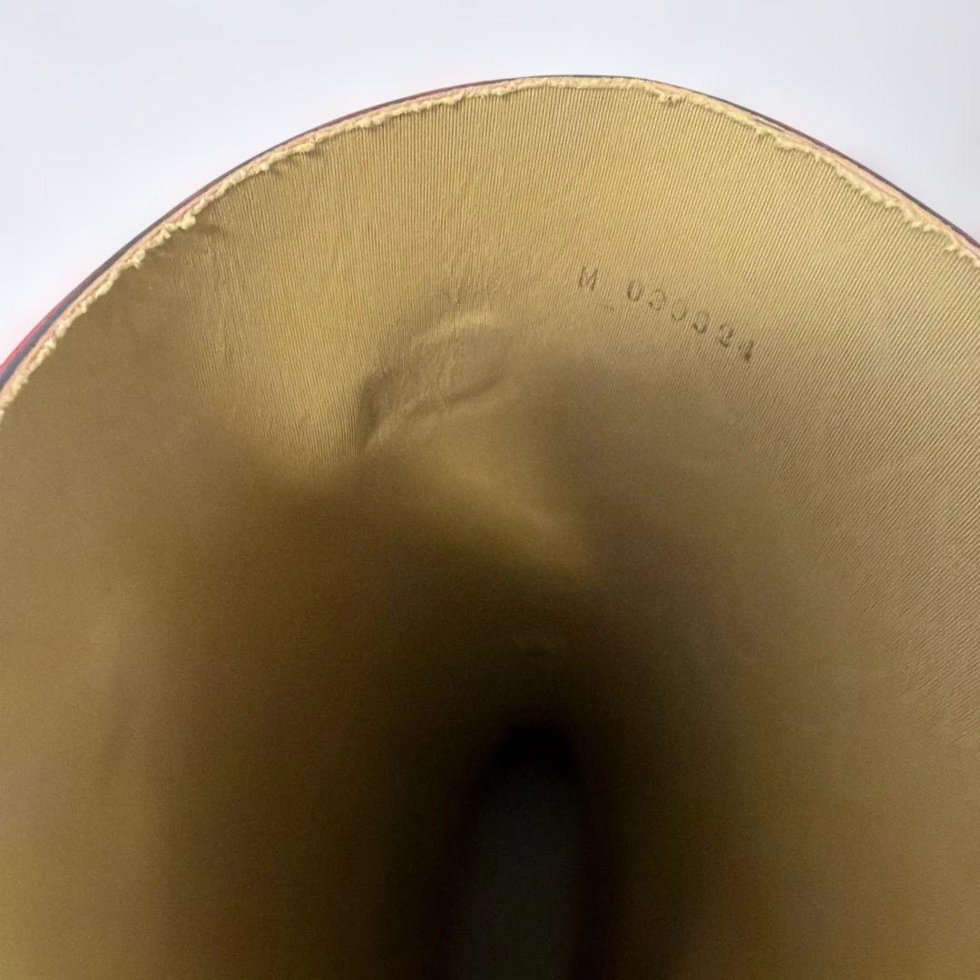 AIGLE 黒ロングブーツ 赤トップバンド 25.5~26.0