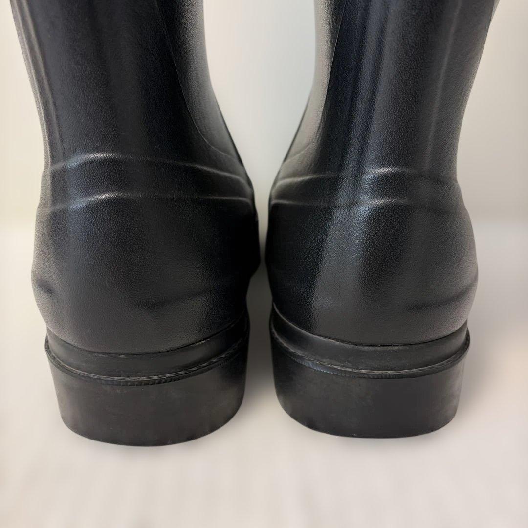 AIGLE 黒ロングブーツ 赤トップバンド 25.5~26.0