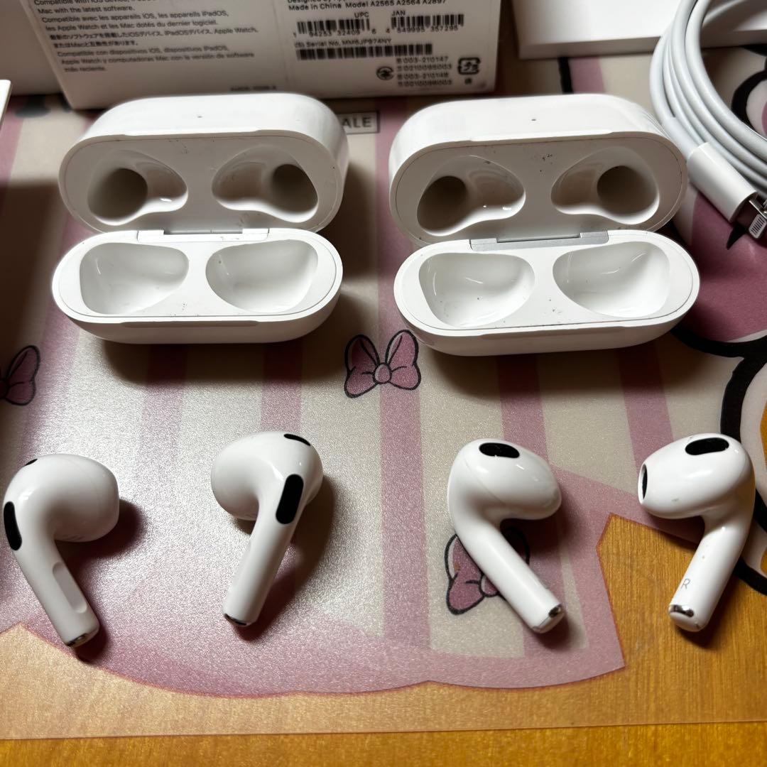 最終値引き！！中古:本体2台セット Apple AirPods (第3世代)