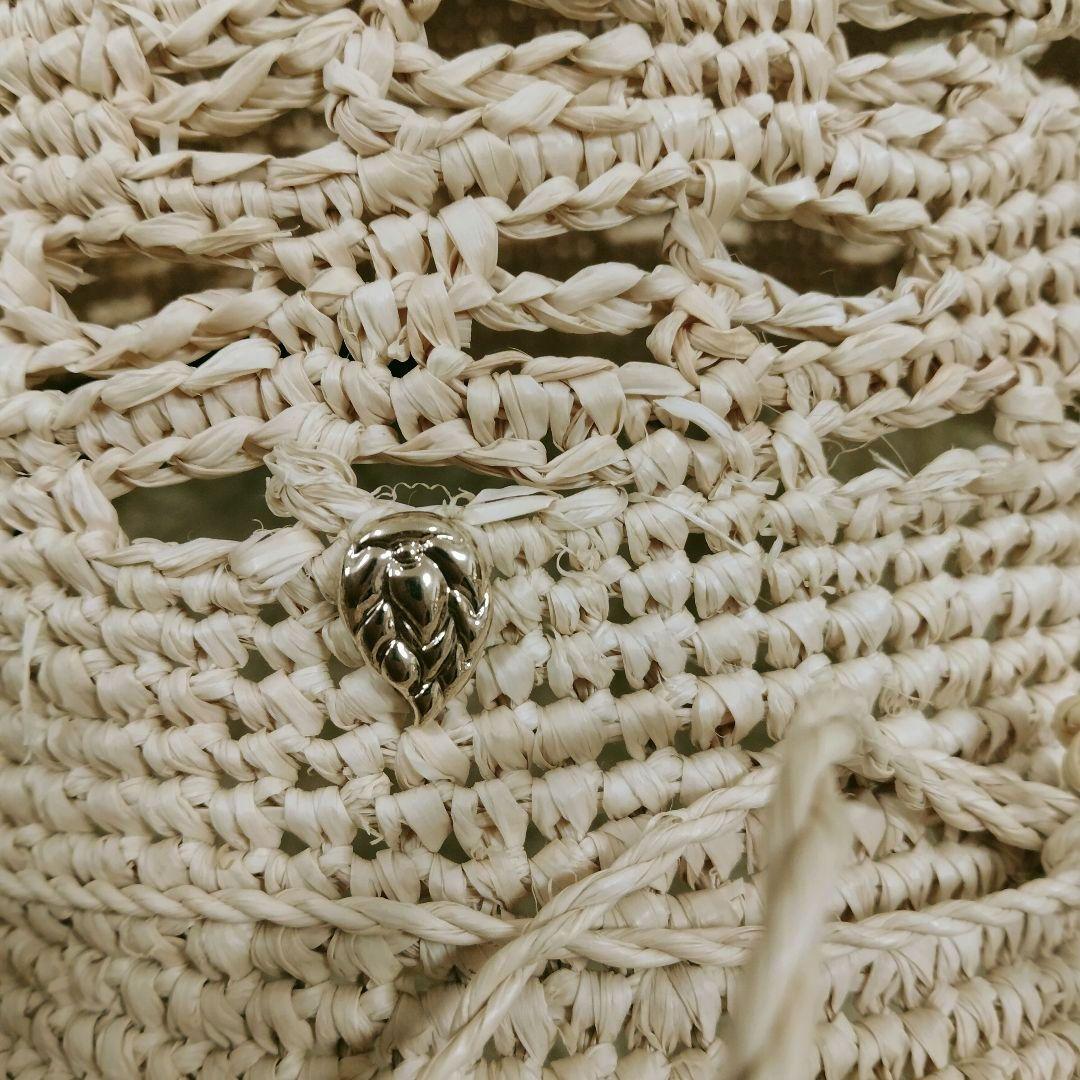 1498 ヘレンカミンスキー 麦わら帽子 編み模様 ラフィア100% ベージュ