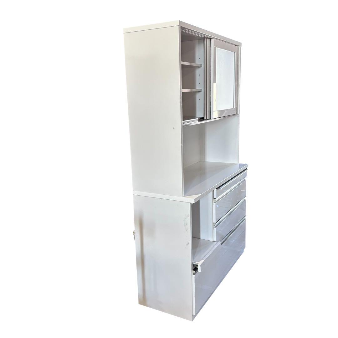 三幸ジャパン キッチンボード 120cm 食器棚 ホワイト ダイニング キッチン