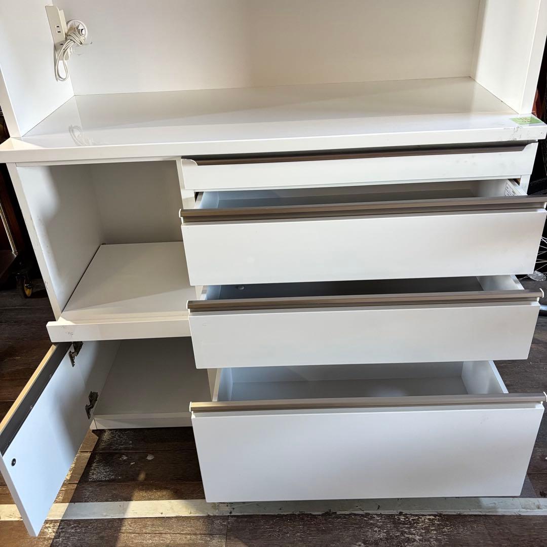 三幸ジャパン キッチンボード 120cm 食器棚 ホワイト ダイニング キッチン