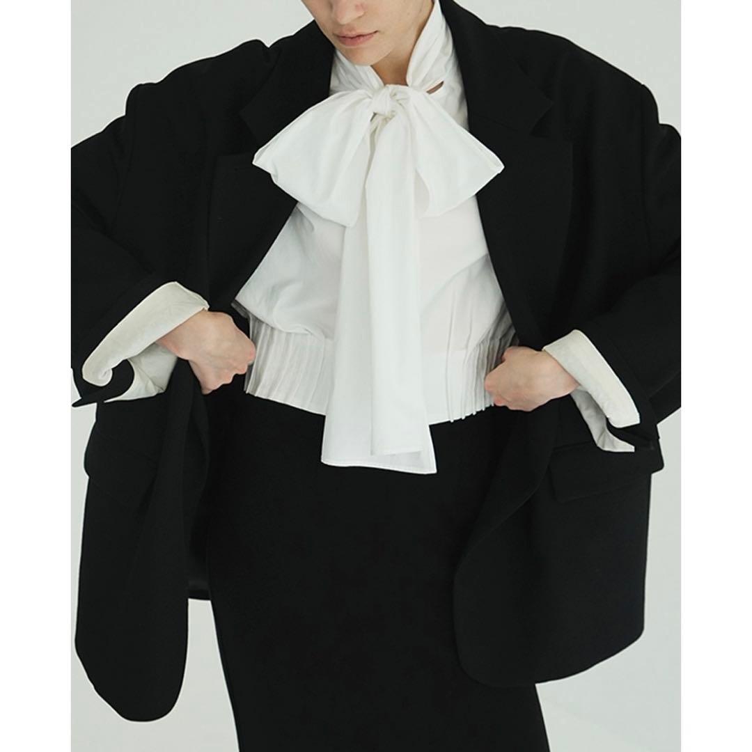 CLANE＊RIBBON ZIP SHIRTS ホワイト／サイズ1 新品