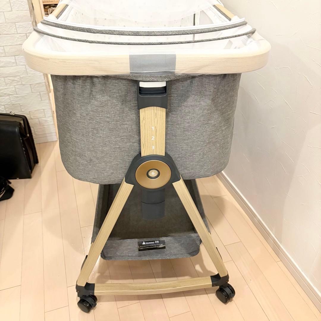 未使用美品　HZDMJ ベビーベッド 折りたたみ　グレー