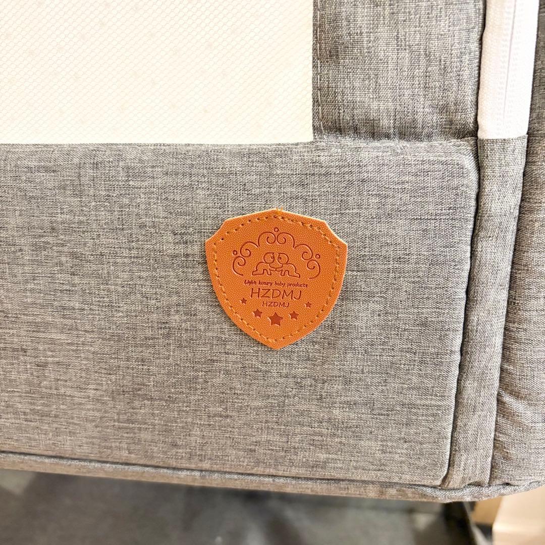 未使用美品　HZDMJ ベビーベッド 折りたたみ　グレー