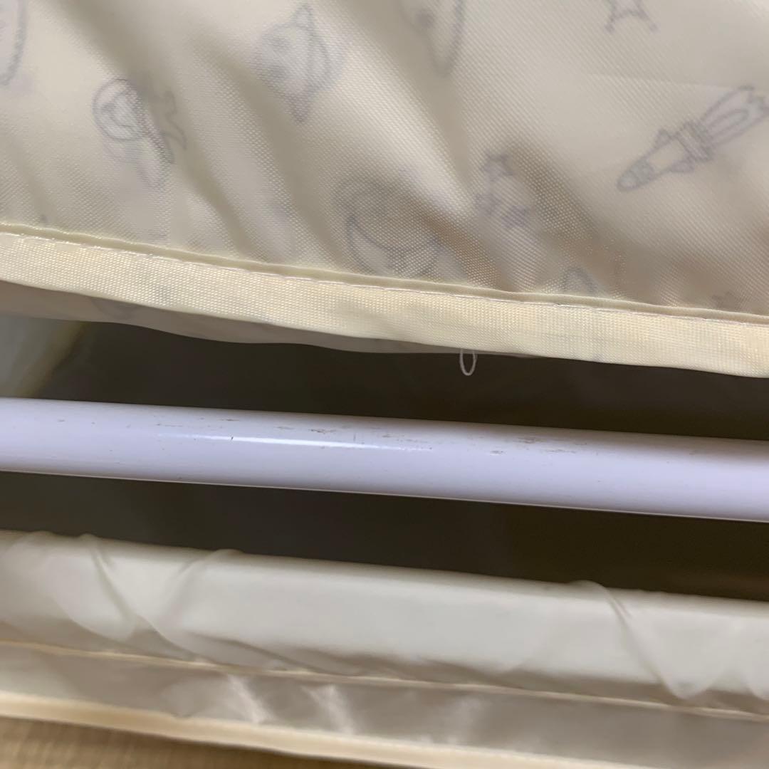 美品⭐︎ 値下げ！折りたたみ式　ベビーベッド　収納付き 付属品付