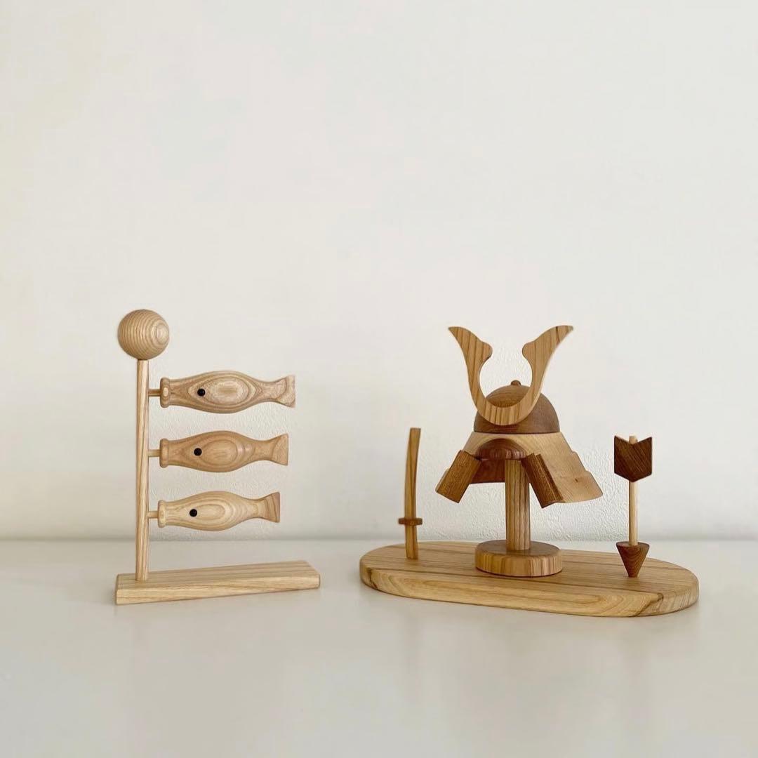 木製かぶとセット