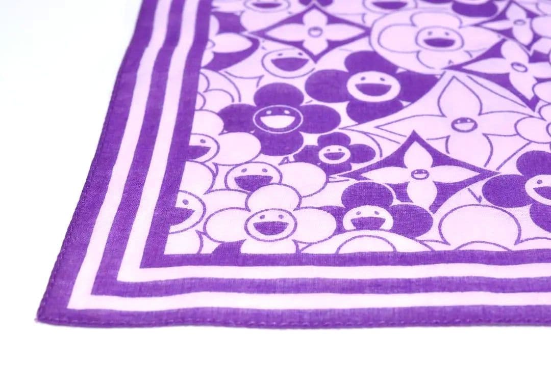 レア ルイヴィトン 村上隆 コラボ コットン ハンカチ スカーフ