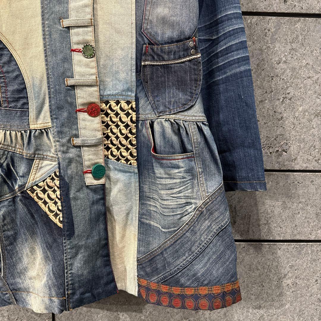 Desigual デジグアル デニムジャケット再構築 パッチワーク リメイク古着