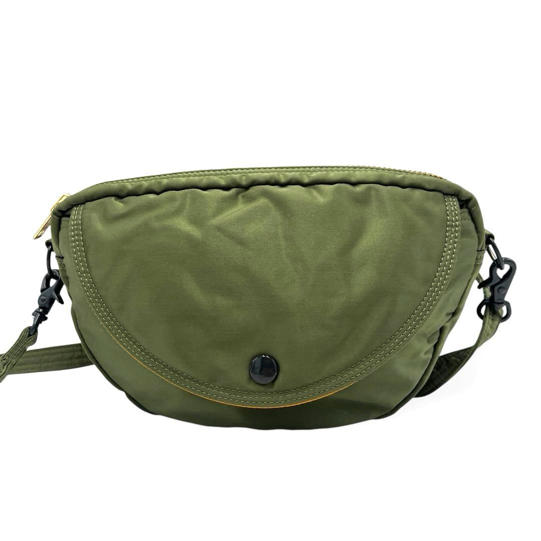 【希少✨廃版】ポーター タンカー ショルダーバッグ ハーフムーン セージグリーン