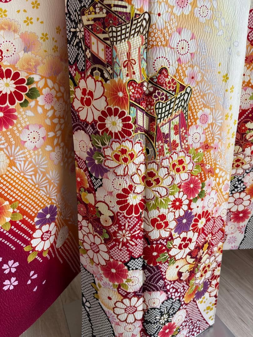 期間限定価格（2/1まで！）⭐️可愛い振袖フルセット　成人式　正絹　袋帯　白地系