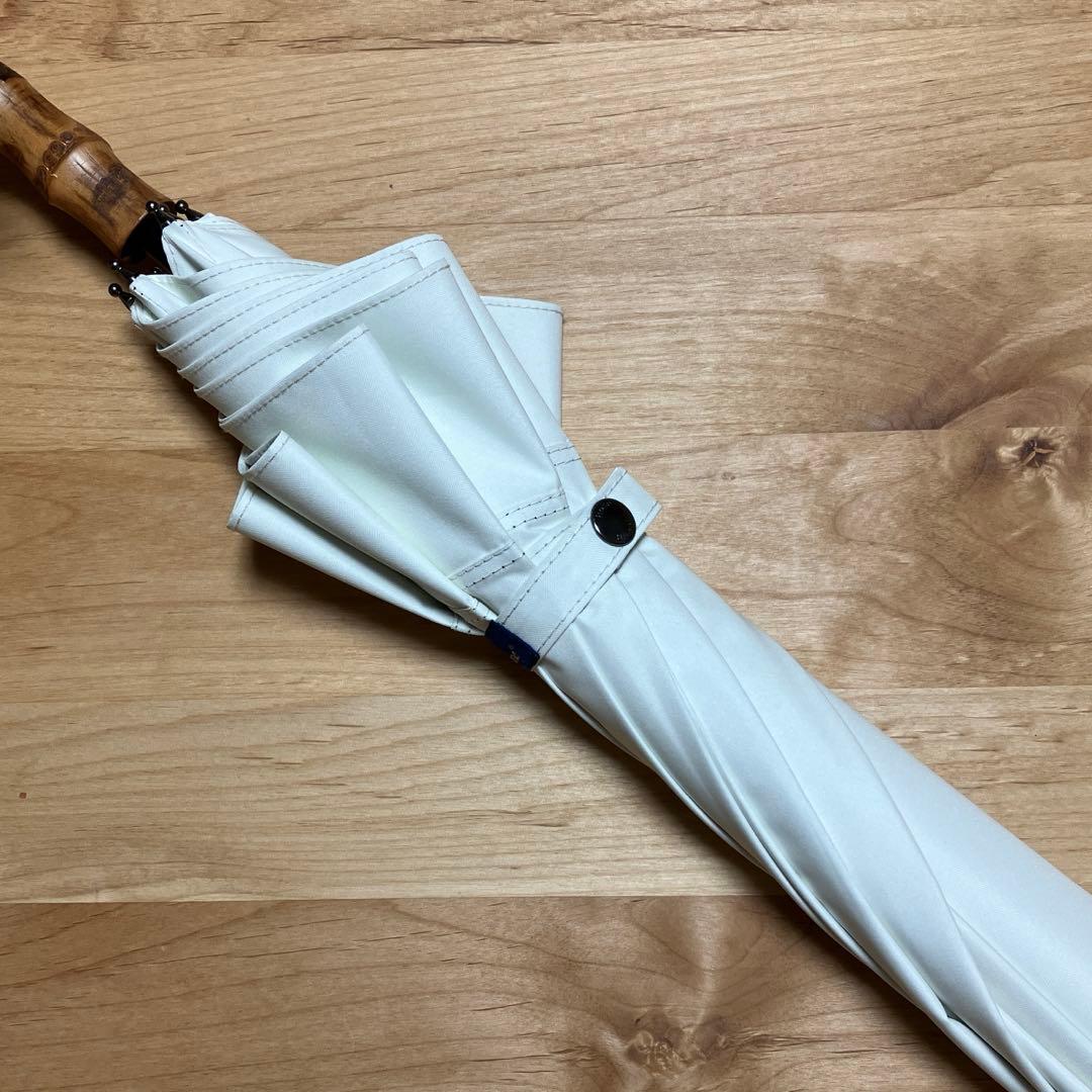 芦屋ロサブラン　日傘　長傘　晴雨兼用　ショートサイズ　アイボリー　1級遮光