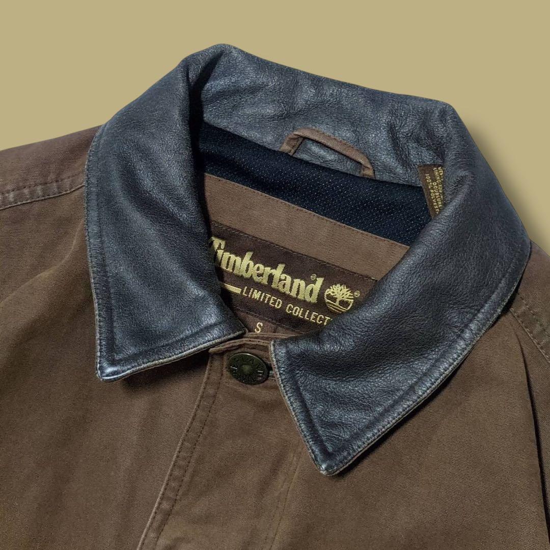 00s 2003's Timberland ハンティングジャケット　襟レザー