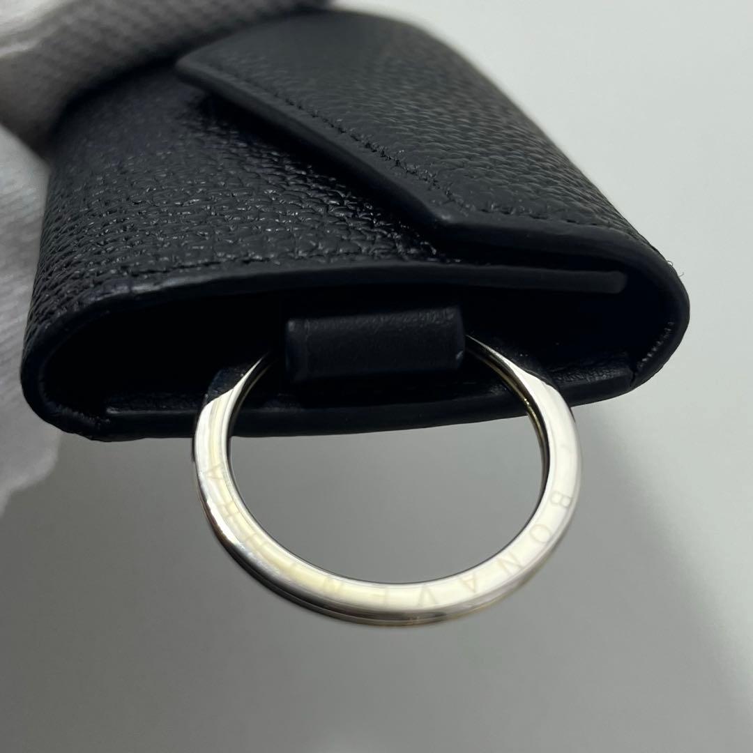 ボナベンチュラ　4連　キーケース　ゴールド金具　キーリング　シボ革