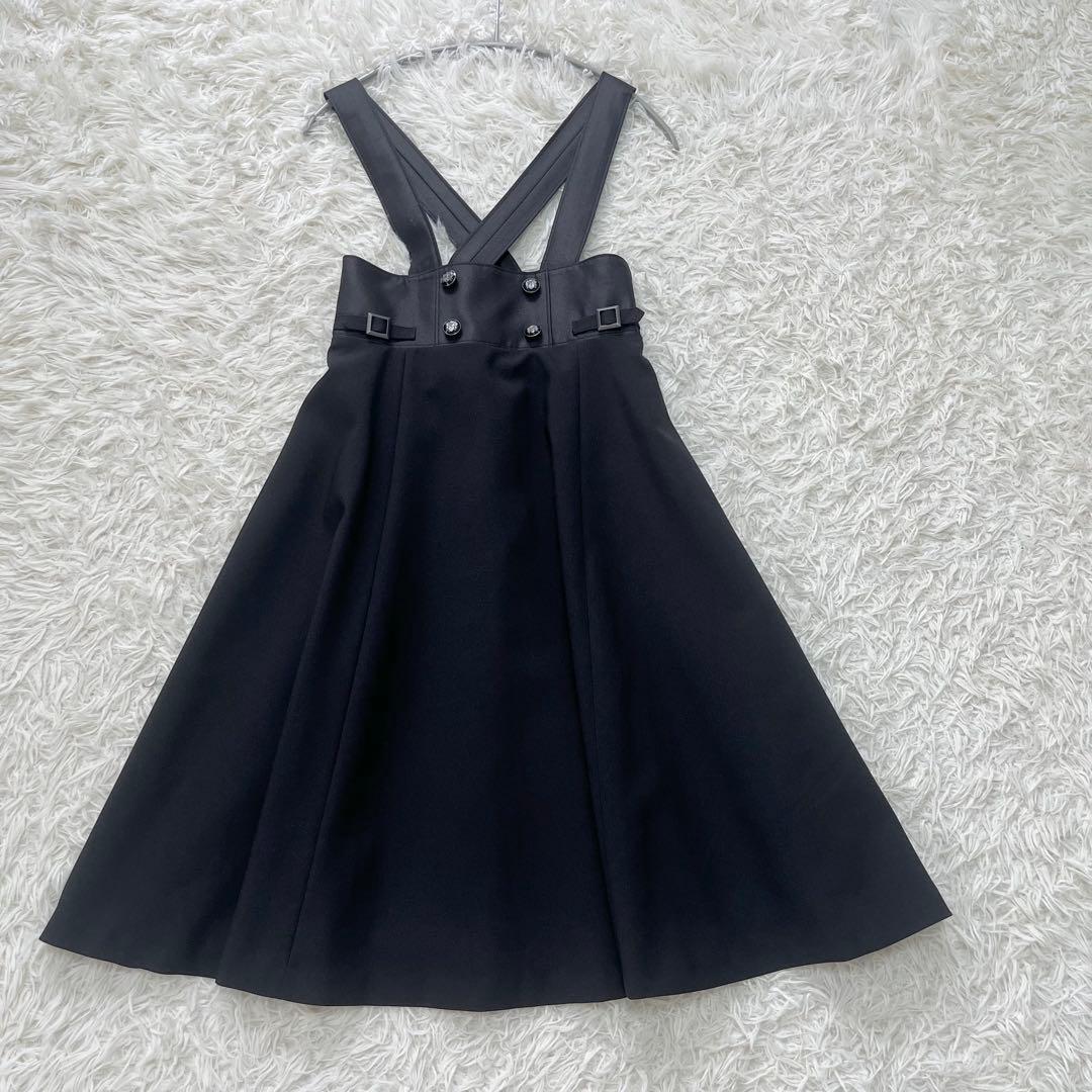 美品✨エルアンノアール　ブラックショートジャケットハイウエストスカート150