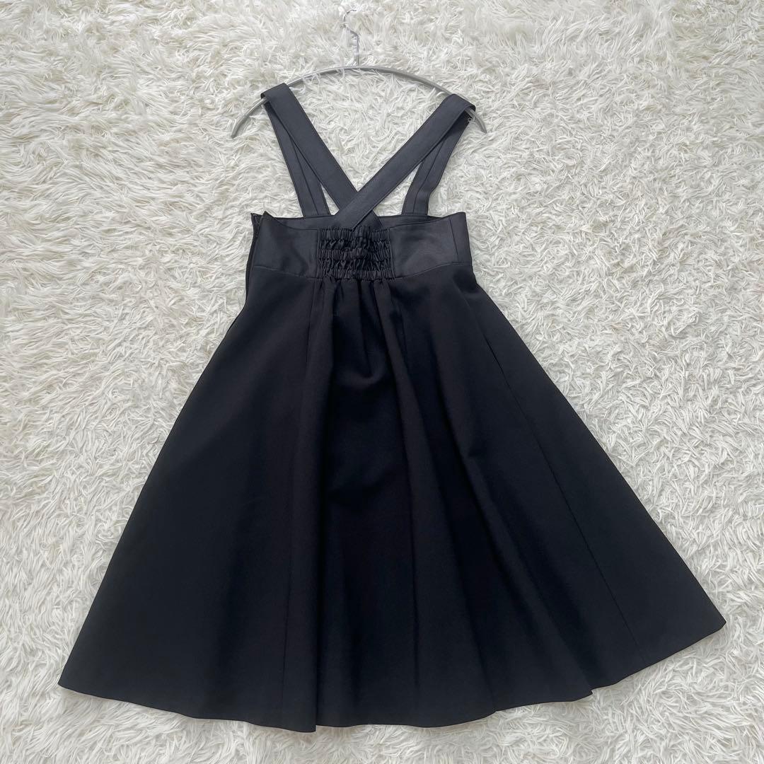 美品✨エルアンノアール　ブラックショートジャケットハイウエストスカート150