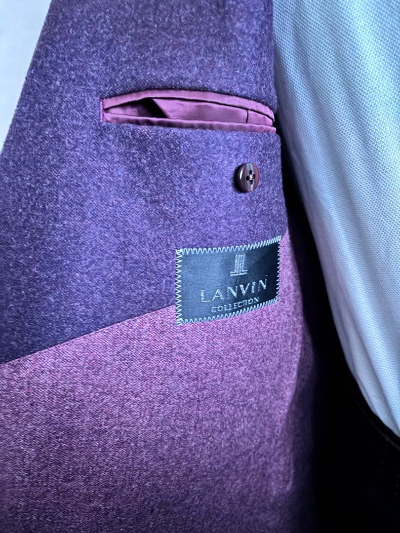 LANVIN ランバン　コレクション高級　フランネル　ジャケット 極美品　48