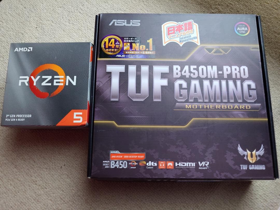 マザーボード TUF B450M-PRO GAMING AMD Ryzen 5 3400G