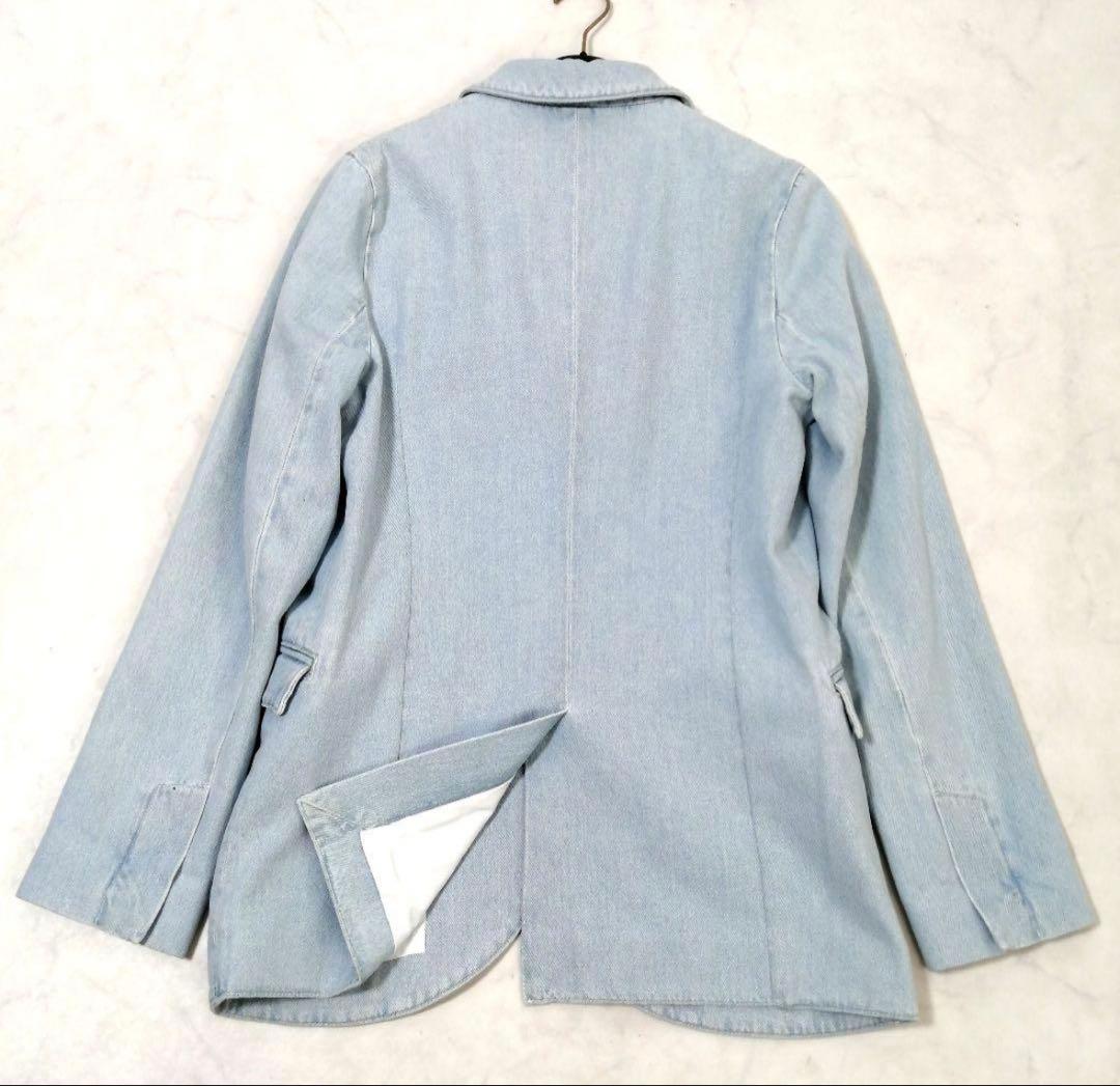 ね*ま様 美品✨ LOEWE　デニム ジャケット　ロゴボタン　美シルエット　38