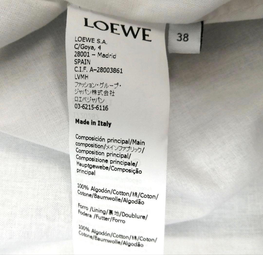 ね*ま様 美品✨ LOEWE　デニム ジャケット　ロゴボタン　美シルエット　38