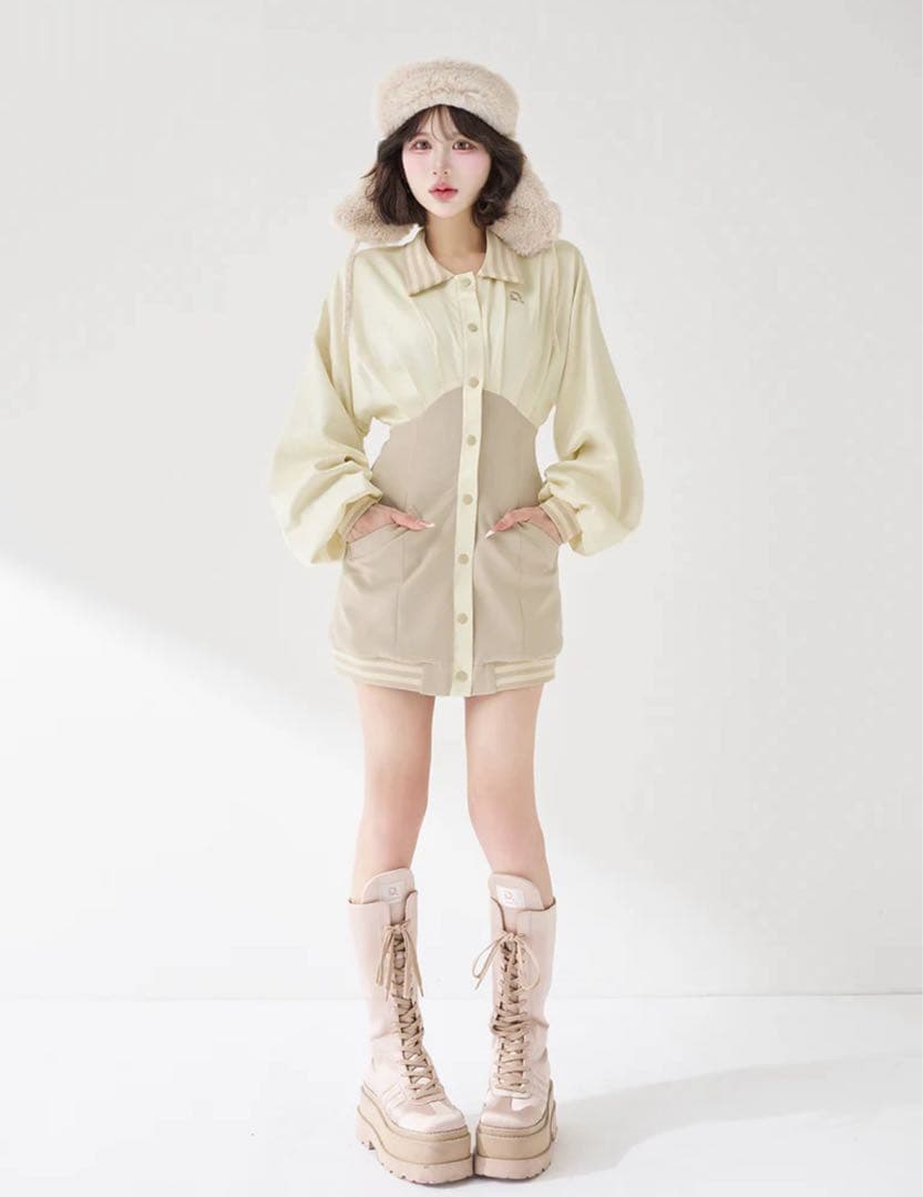 【最終値下げ❣️】新品タグ付きDarich ドルマンスリムスカジャンミニワンピース