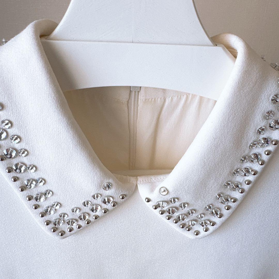 ホワイトノースリーブミニワンピース