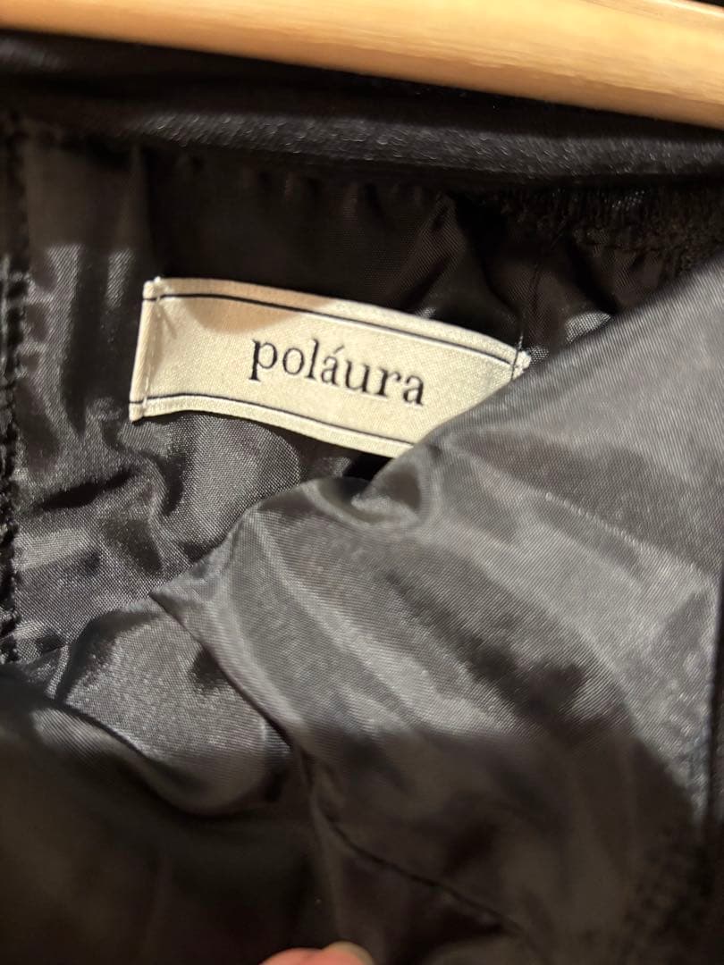 polaura ベロアビスチェバルーントップス ブラック