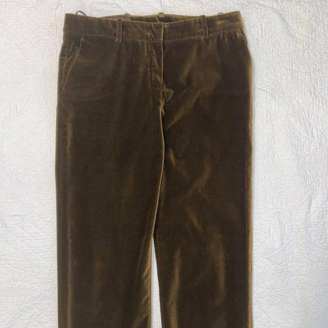 【Loro Piana】ベロア生地パンツ　サイズM