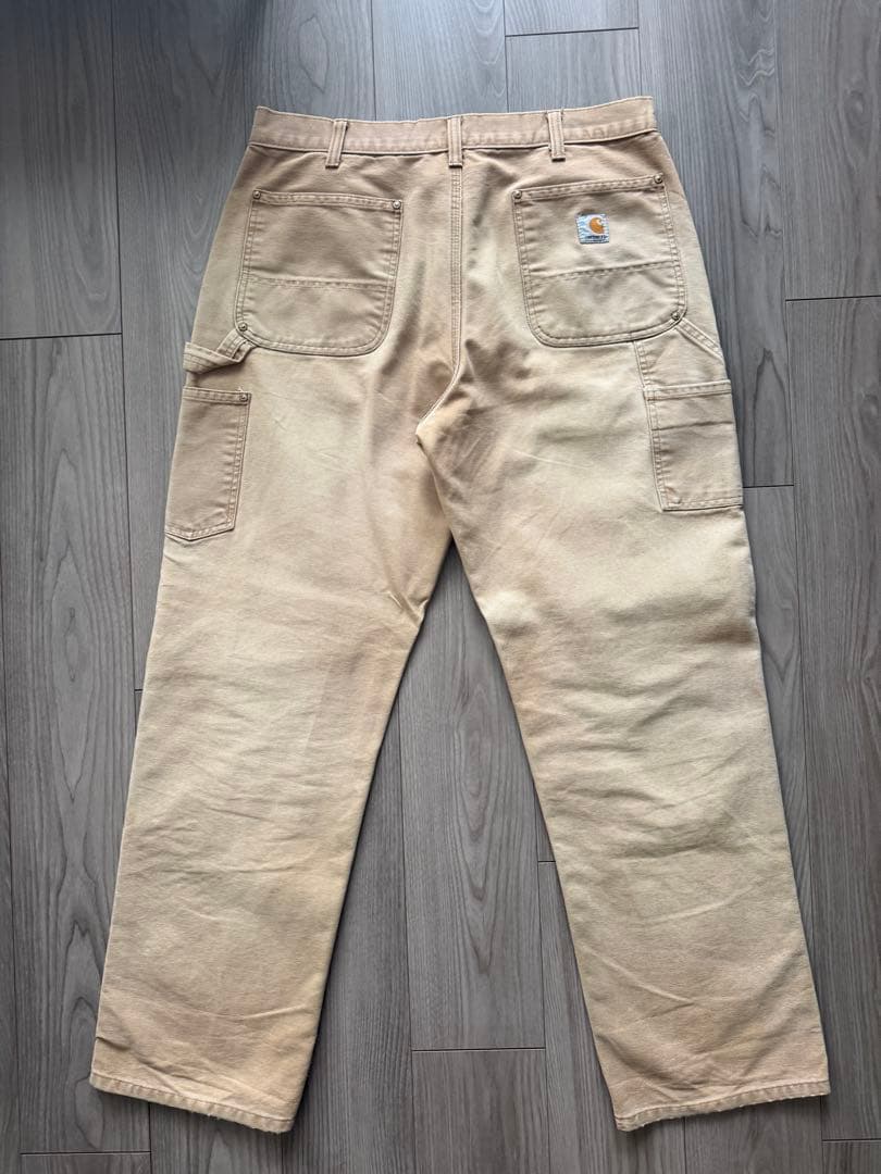 カーハート　ダブルニー　ベージュ　34×32