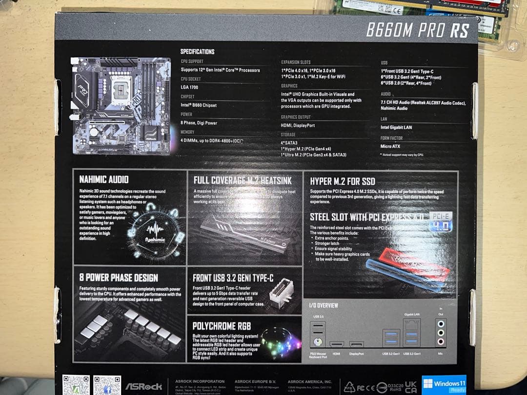 ASRock B660M PRO RS LGA1700 マザーボード