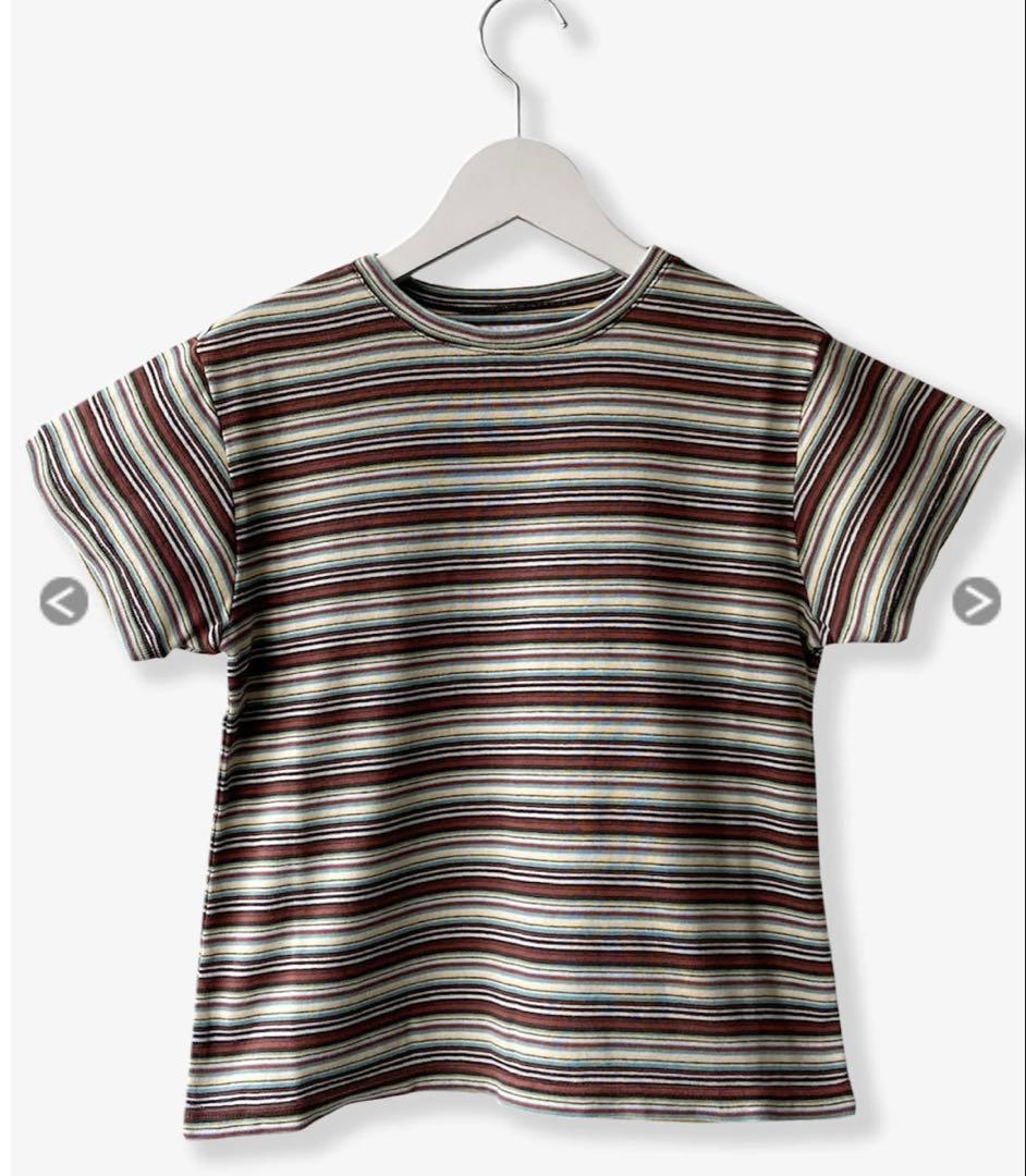 トップス FUMIKA_UCHIDA/MULTICOLOR STRIPE T-SHIRT