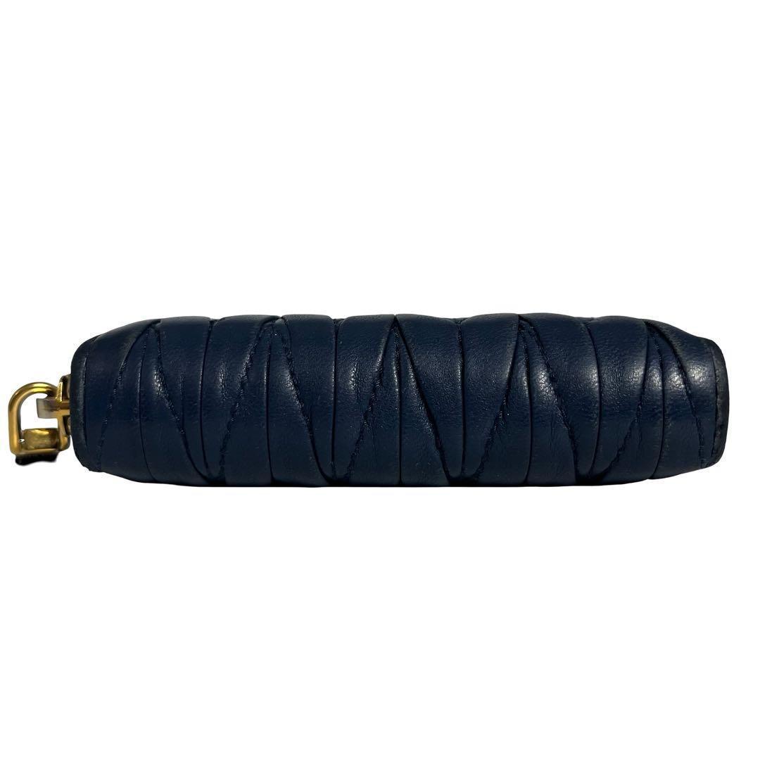 レア✨ミュウミュウ ケース 小銭入れ ファスナー マテラッセ ブルー