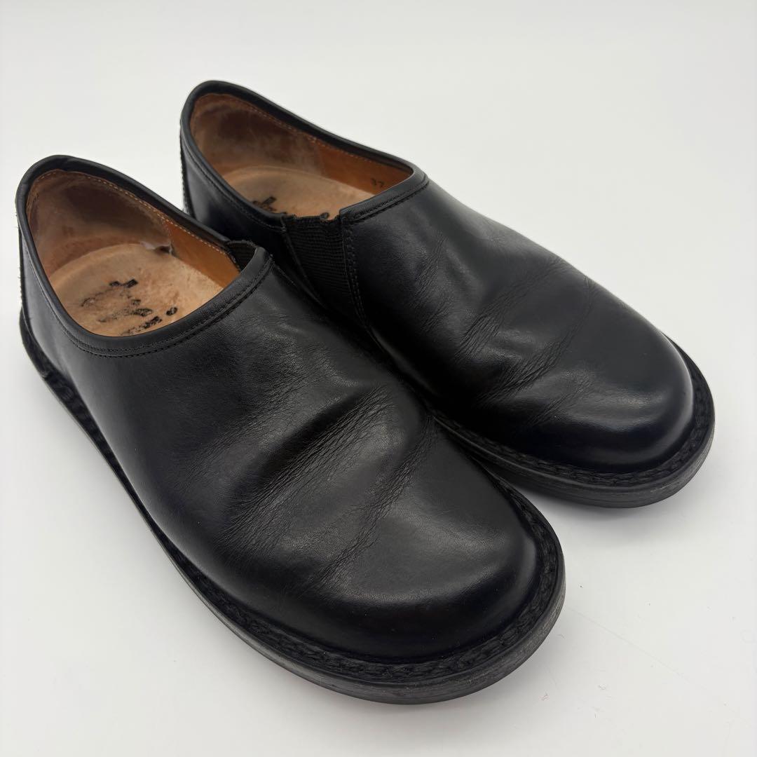 trippen Yen イェン レザースリッポン 黒 37 23.5 サイドゴア