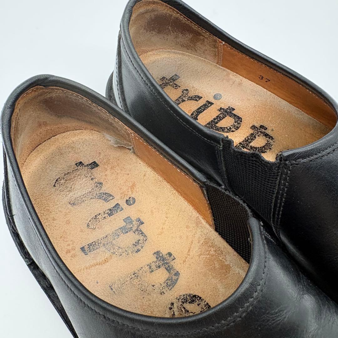 trippen Yen イェン レザースリッポン 黒 37 23.5 サイドゴア