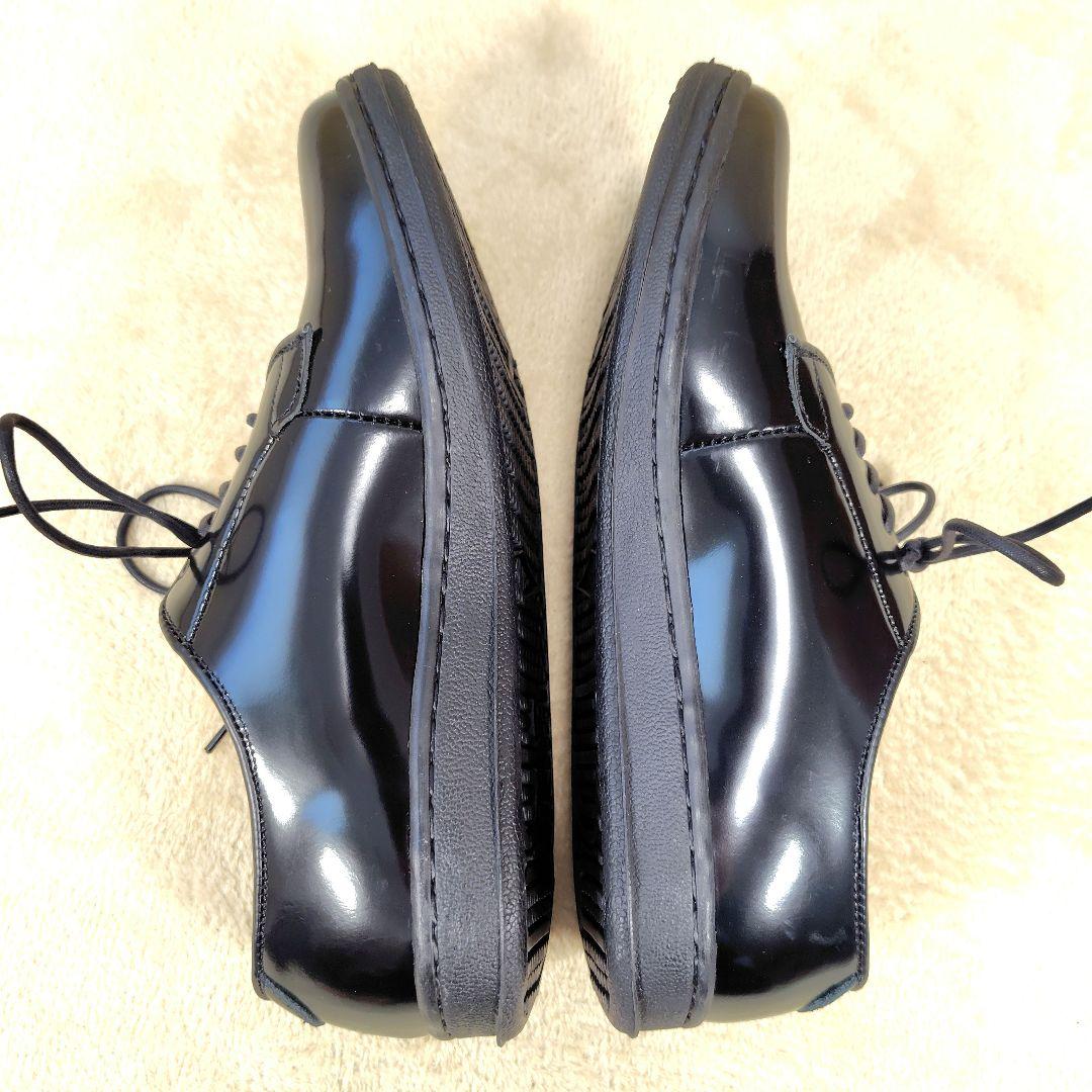 未使用級 マネブ ドレスシューズ プレーントゥ　レザー ブラック 40 25.5