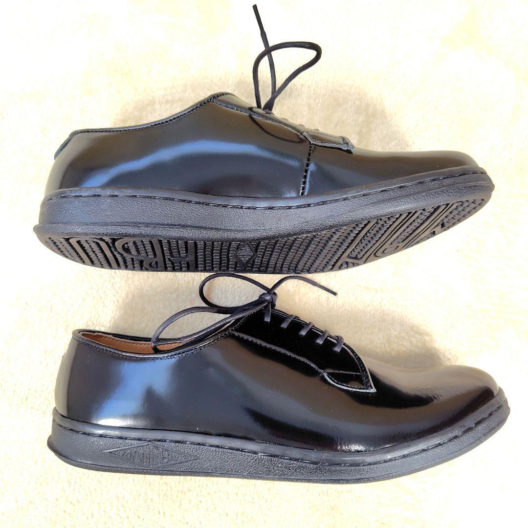 未使用級 マネブ ドレスシューズ プレーントゥ　レザー ブラック 40 25.5