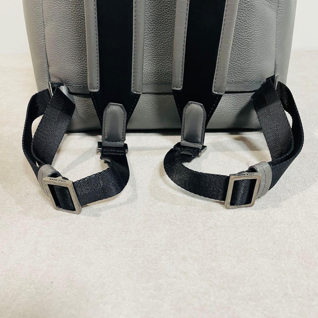 【美品!】COLE HAAN トライボロ バックパック グレー レザー
