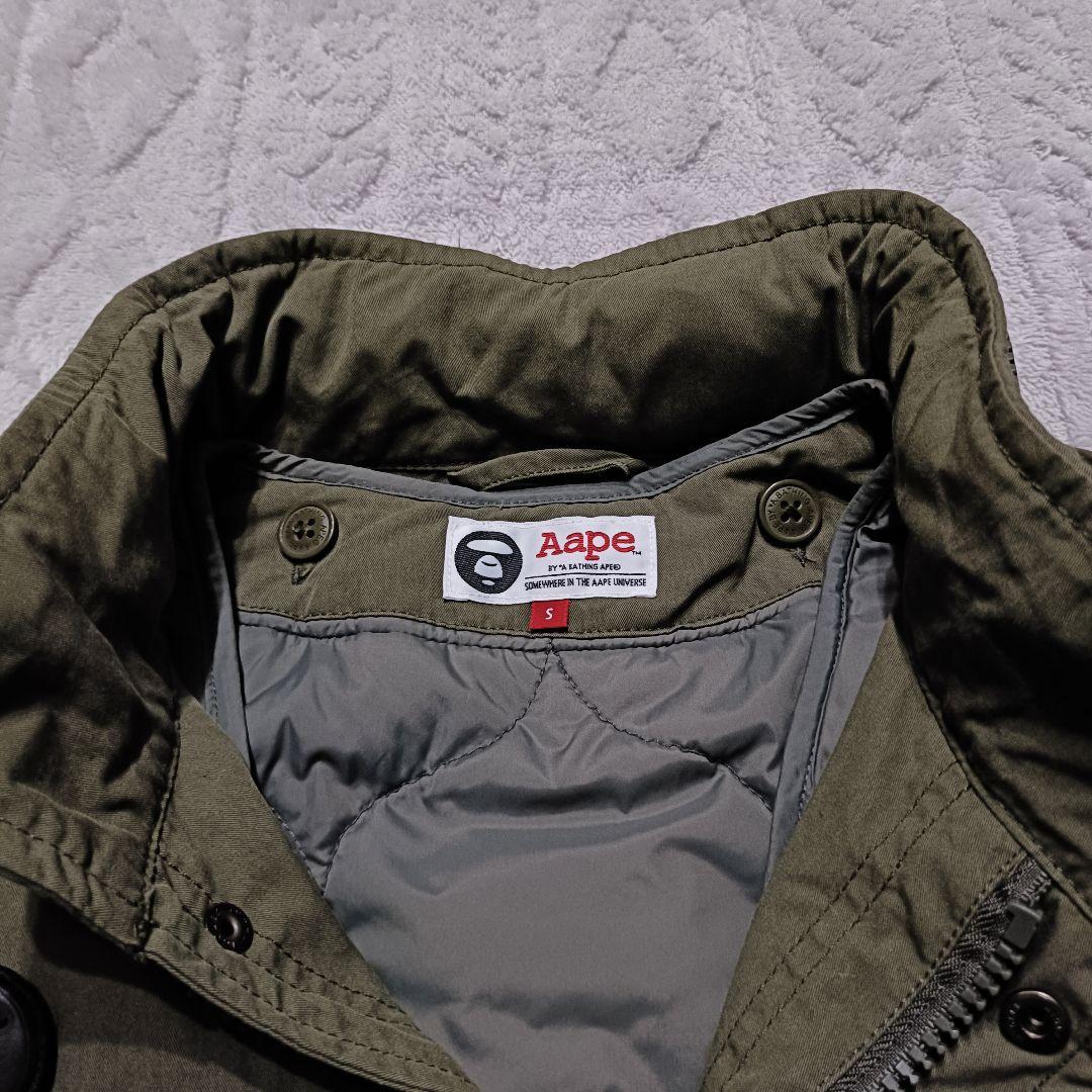 AAPE アベイシングエイプ 3WAY ミリタリージャケット カーキ S