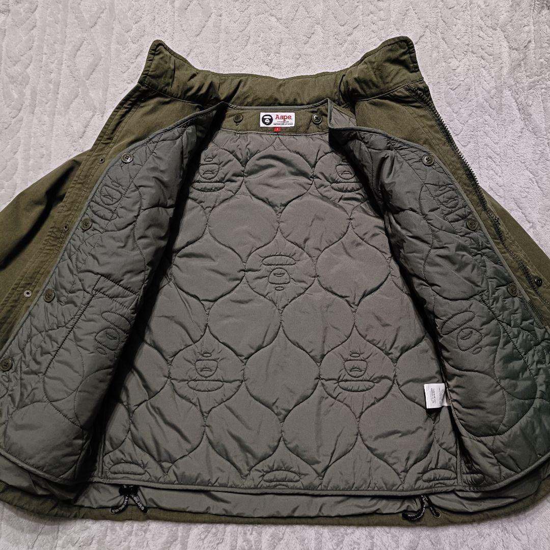 AAPE アベイシングエイプ 3WAY ミリタリージャケット カーキ S