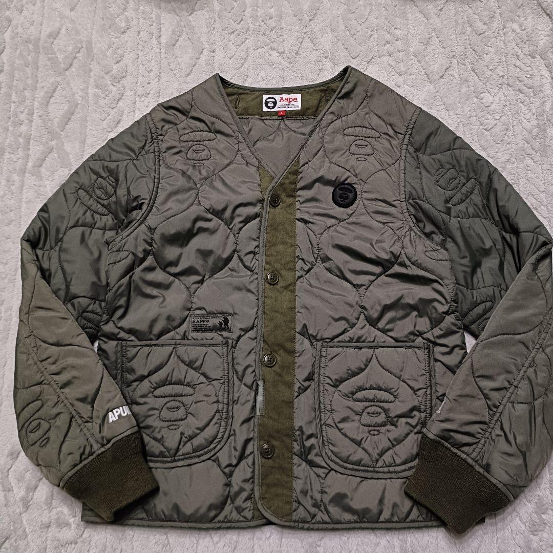 AAPE アベイシングエイプ 3WAY ミリタリージャケット カーキ S