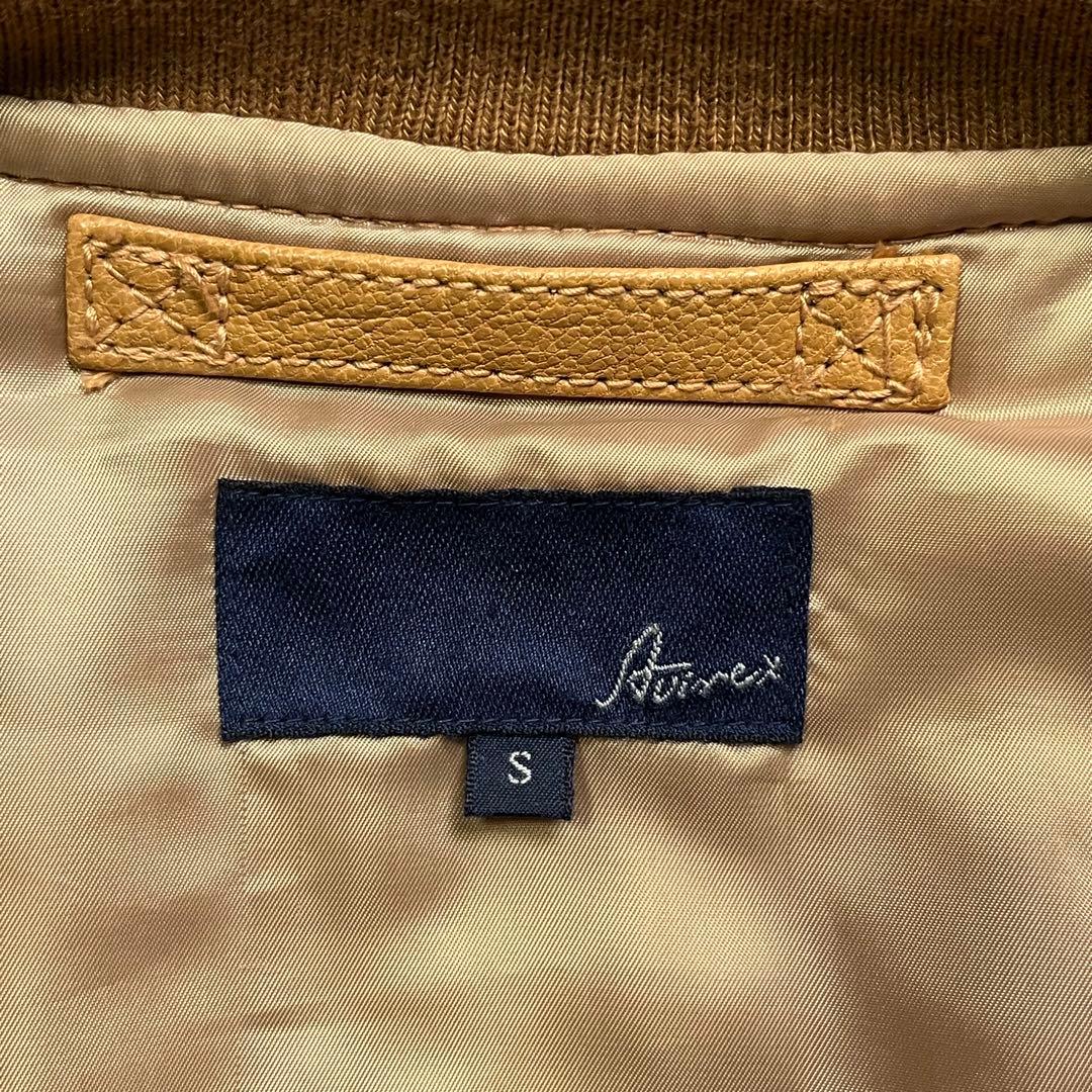 AVIREX レザージャケット　スタジャン　やぎ革　オールレザー　スタッズ　S