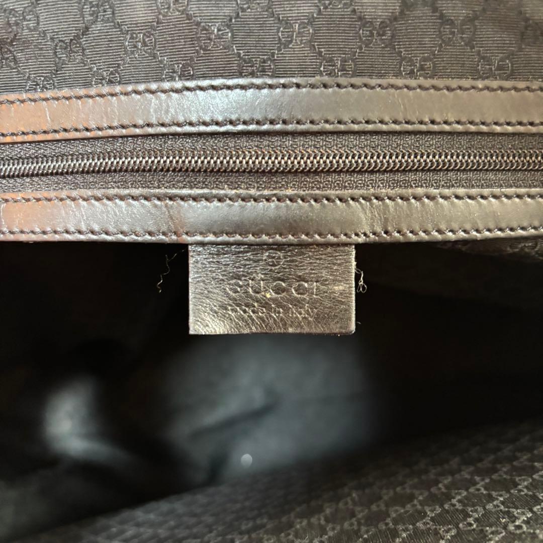 GUCCI グッチ レザー ビジネスバッグ ハンドバッグ ブラック 黒 本革