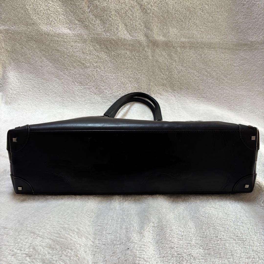 GUCCI グッチ レザー ビジネスバッグ ハンドバッグ ブラック 黒 本革