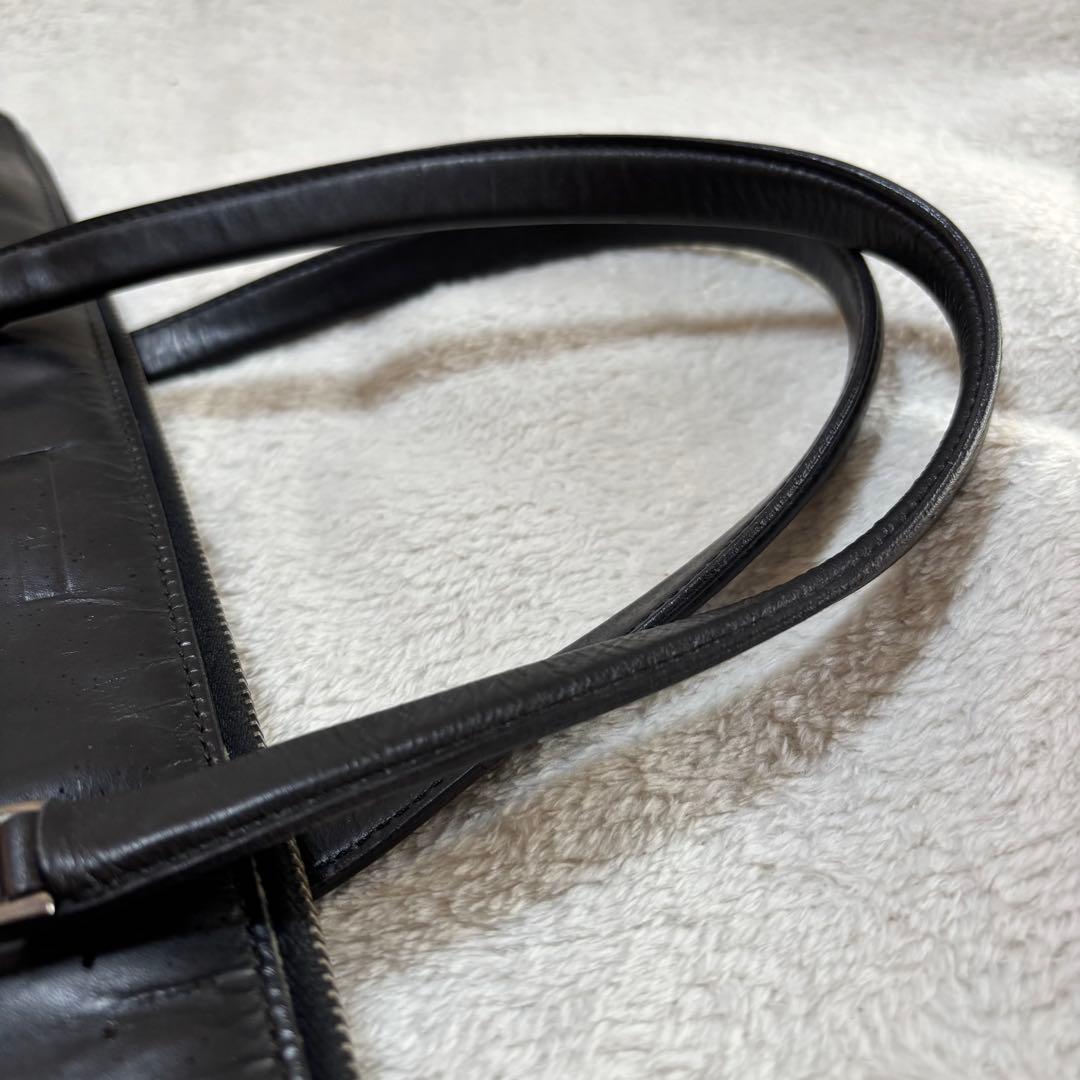 GUCCI グッチ レザー ビジネスバッグ ハンドバッグ ブラック 黒 本革