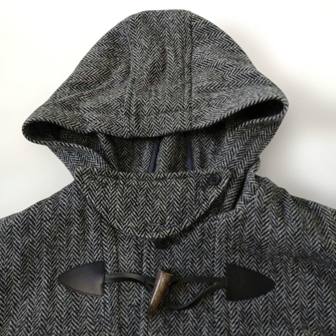 van グレー ダッフルコート ツイード素材