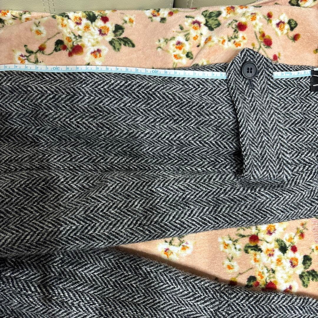 van グレー ダッフルコート ツイード素材